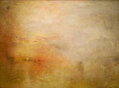 Pôr do sol sobre o lago de Joseph Mallord William Turner